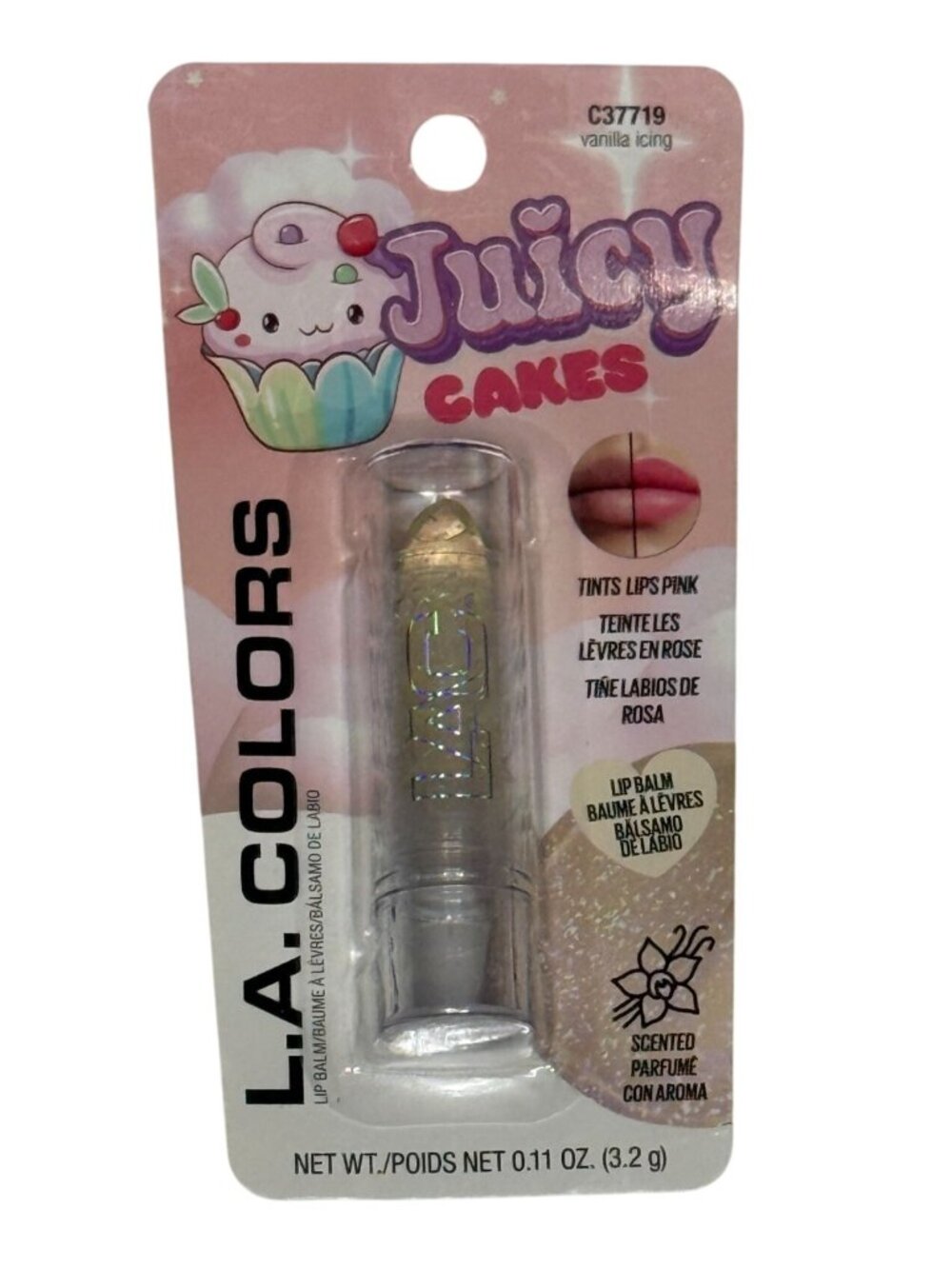LA Colors Juicy Cakes Lip Gloss Honeycakes Shimmer Lip Gloss 0.4 oz New